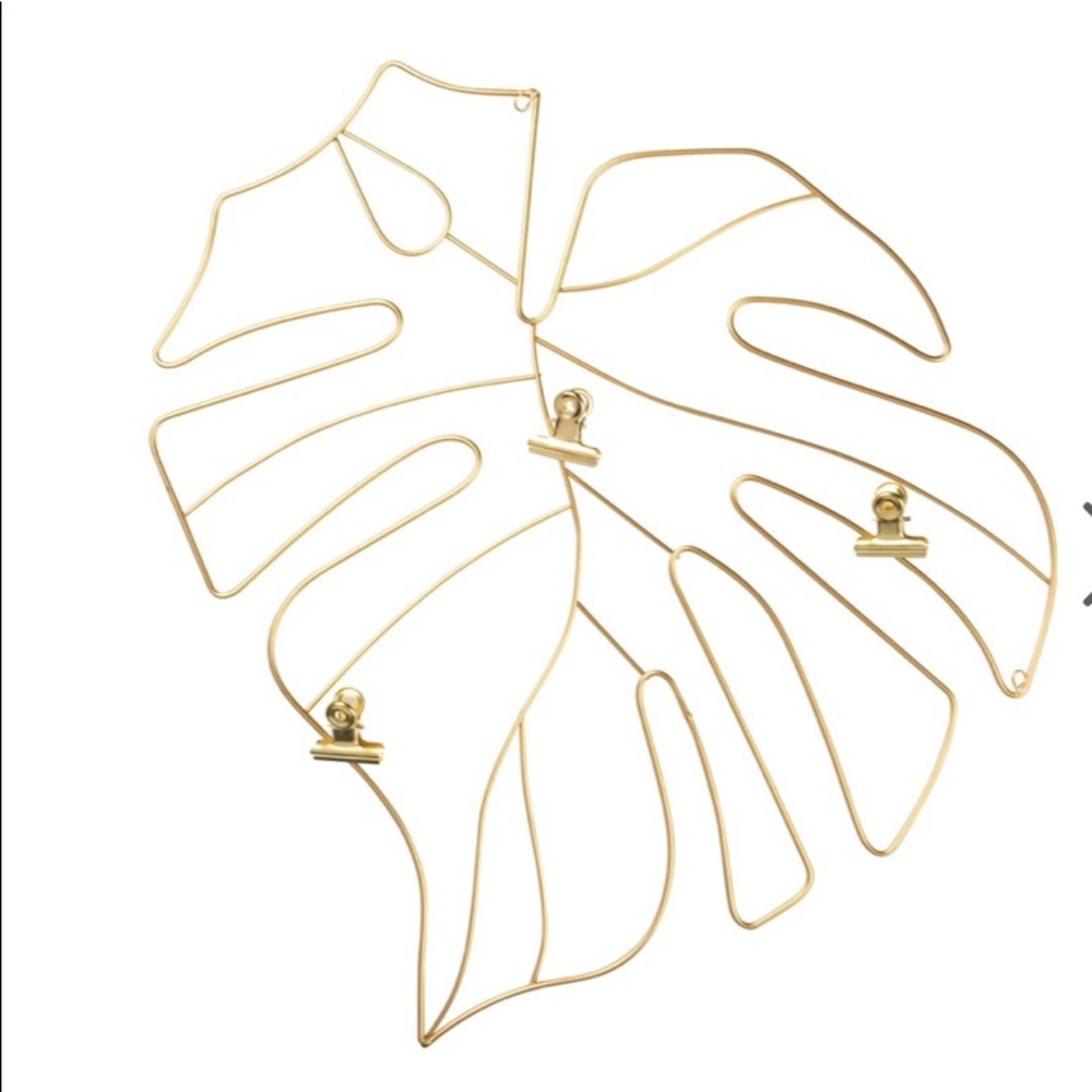 🎊HOST PICK🎉Gold Metal Leaf Photo Wall Hanging - Picture 2 of 3